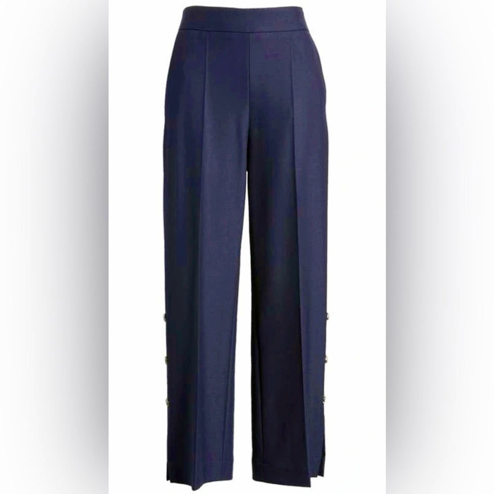 BOSS TELADA SLIT HEM ANKLE PANTS IN SKY CAPTAIN NWOT